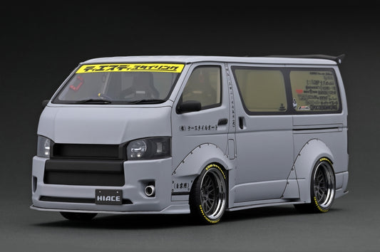 [ Back-order ] ignition model IG2802 1:18 T S D WORKS HIACE Matte Gray With Roof Rack