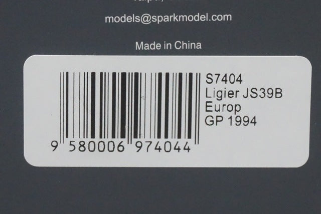 1:43 SPARK S7404 Ligier JS39B European GP 1994 #25 Johnny Herbert model car