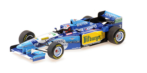 [ Back-order ] MINICHAMPS 417950802 1:43 Benetton Renault B195 Herbert British GP 1995 Winner model car