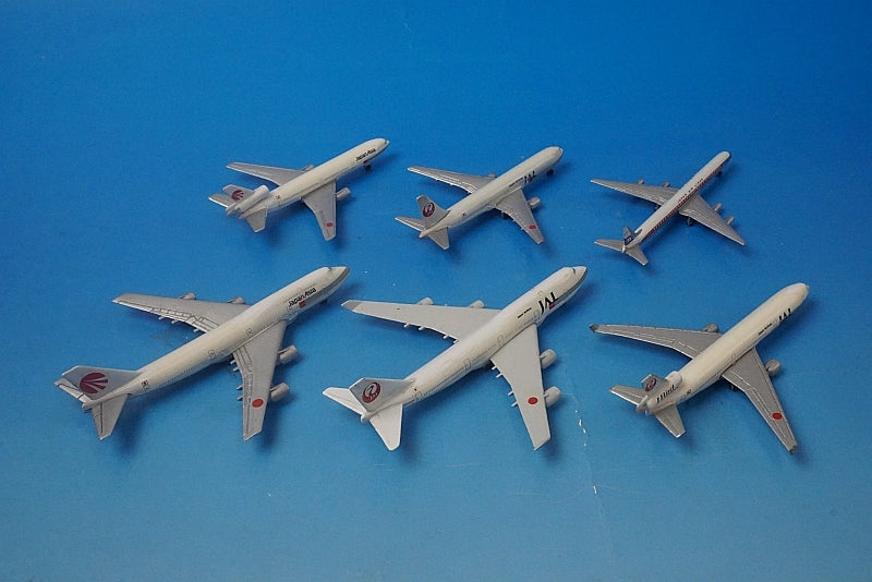 1:600 B747-400 JAL Old Crane Maru Paint MD-11 JAL B747-300 Japan Asia 6 Piece Set Shabak airplane model