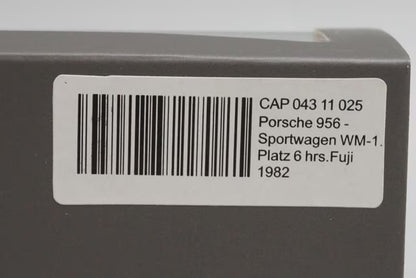 1:43 Spark CAP04311025 Kartima Custom Porsche 956 Sportwagen WM 1.Platz Fuji 6 hrs. 1982 #1 Rothmans Specification