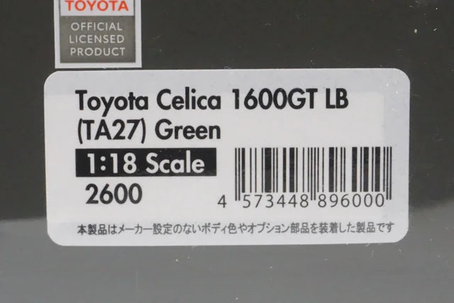 1:18 ignition model IG2600 Toyota Celica 1600GT LB (TA27) Green