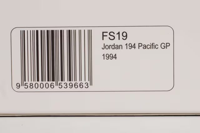 1:43 Spark FS19 Racing On Custom Jordan 194 Hart Pacific GP 1994 #15 Aguri Suzuki