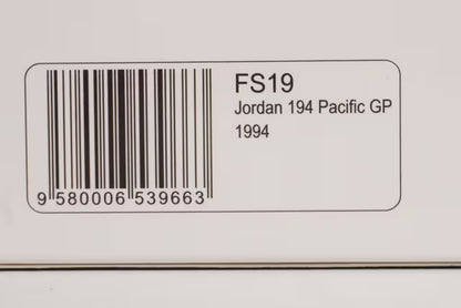 1:43 Spark FS19 Racing On Custom Jordan 194 Hart Pacific GP 1994 #15 Aguri Suzuki
