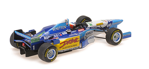 [ Back-order ] MINICHAMPS 517950701 1:43 Benetton Renault B195 Schumacher French GP 1995 Winner model car