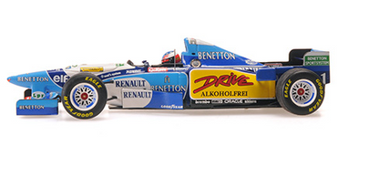 [ Back-order ] MINICHAMPS 517950701 1:43 Benetton Renault B195 Schumacher French GP 1995 Winner model car