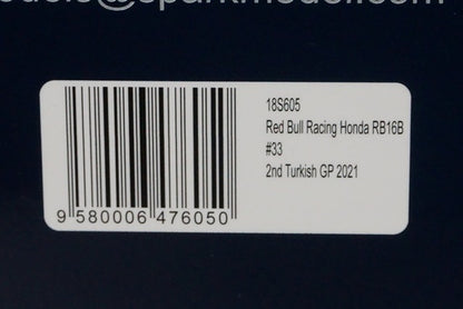 1:18 SPARK 18S605 Red Bull Racing Honda RB16B Turkish GP M.Verstappen 2021  #33