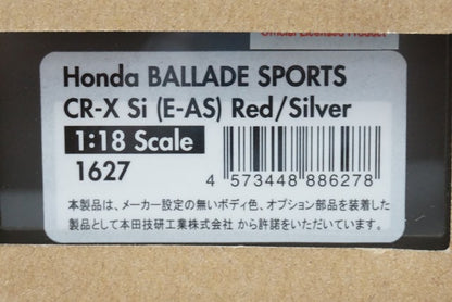 1:18 ignition model IG1627 Honda BALLADE SPORTS CR-X Si (E-AS) Red / Silver