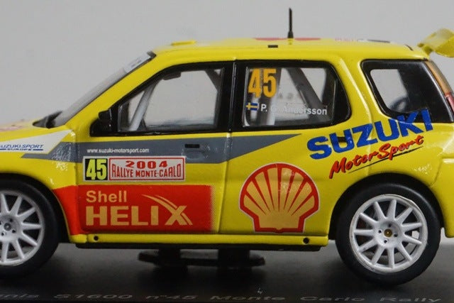 1:43 Spark S0623 Suzuki Ignis S1600 Monte Carlo Rally 2004 #45 P.G.Anderson model car