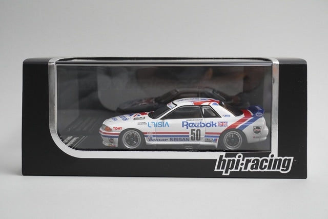 1:43 HPI 8607 Nissan Reebok Skyline GT-R JTC Suzuka 1991 #50 model car