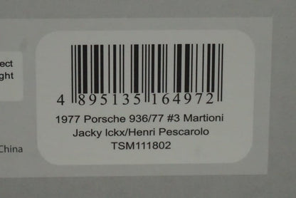 1:18 TSM Model TSM111802 Porsche 936/77 Le Mans 24H #3 Martini J. Ickx / H. Pescarolo