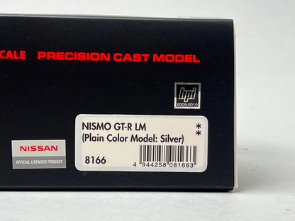 1:43 HPI 8166 Nissan NISMO GT-R Le Mans Silver Custom Order for Miniature Car Fans model car