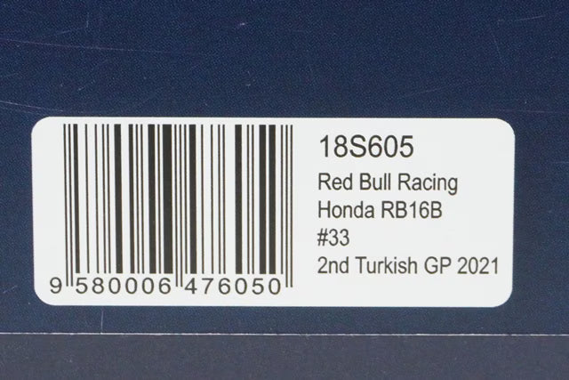 1:18 SPARK 18S605 Red Bull Racing Honda RB16B Turkish GP M.Verstappen 2021  #33