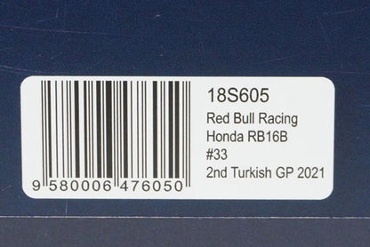 1:18 SPARK 18S605 Red Bull Racing Honda RB16B Turkish GP M.Verstappen 2021  #33