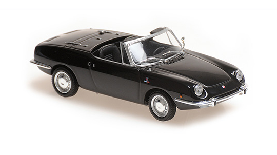 [ Back-order ] MINICHAMPS 940121231 1:43 Fiat 850 Sports Spider 1968 Black model car