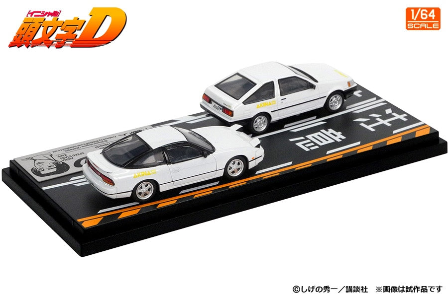 [ Back-order ] MODELER'S MD64221 1:64 Initial D Set Vol.21 Itsuki Takeuchi Levin AE85 and Kenji 180SX model car