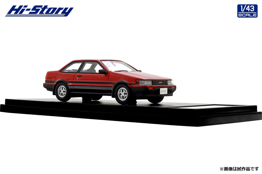 [ Back-order ] Hi-Story HS522RE 1:43 Toyota Corolla Levin 2dr GT APEX 1983 High-Flash Two-Tone resin model car