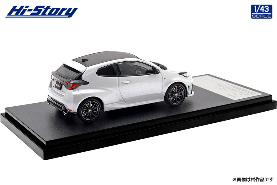 [ Back-order ] Hi-Story HS574WP 1:43 Toyota GR YARIS RZ High performance 2025 Platinum White Pearl Mica Diecast model car