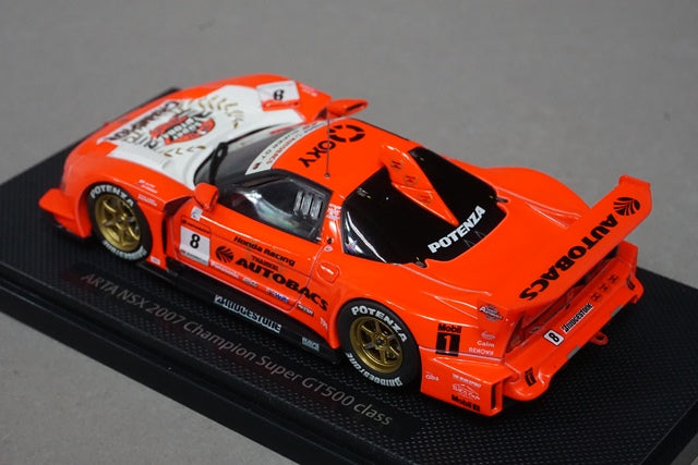 1:43 EBBRO 43979 ARTA NSX Super GT500 Champion 2007 #8 Orange model car