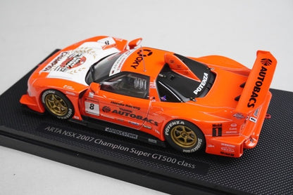 1:43 EBBRO 43979 ARTA NSX Super GT500 Champion 2007 #8 Orange model car