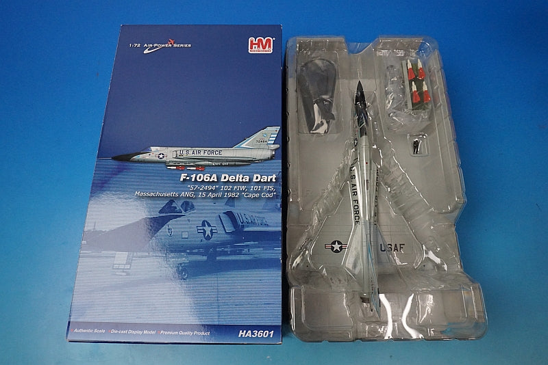 1:72 F-106A Delta Dart USAF Massachusetts Air Force 102nd Fighter-Interceptor Wing 101st Fighter-Interceptor Squadron Otis Air Base #57-2494 HA3601 Hobby Master