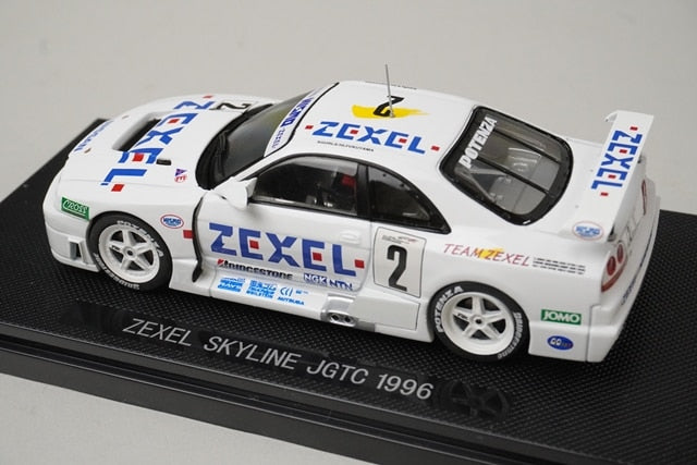 1:43 EBBRO 43978 ZEXEL Skyline R33 JGTC 1996 #2 White model car