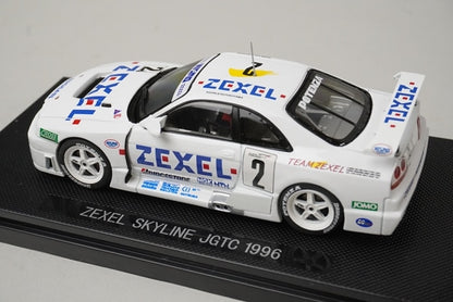 1:43 EBBRO 43978 ZEXEL Skyline R33 JGTC 1996 #2 White model car