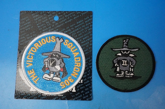 Patch JASDF 305th Squadron Fighter Competition Victory Commemorative Spook High Visibility and other 2 types 2-piece set without hook and loop