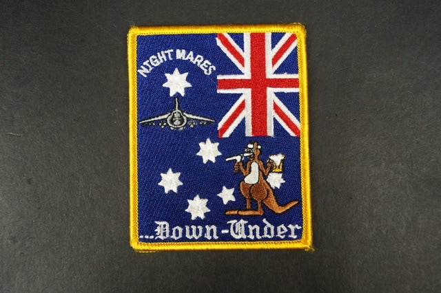 Patch USMC Australia Exercise Participation Commemorative NIGHT MARES Square Hat without hook and loop