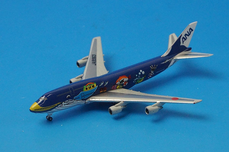 1:1000 B747-400 ANA Marine Jumbo JA8963 NH10030 ANA airplane model