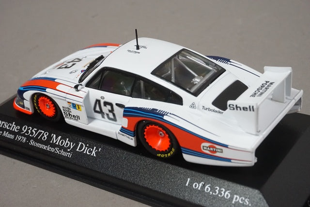 1:43 MINICHAMPS 430786743 Porsche 935/78 Moby Dick Le Mans 24h 1978 #43 Stommelen/Schurti model car