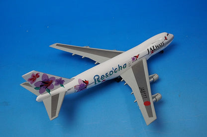 1:400 B747-200 JALways Reso'cha Purple JA8111 55190 Dragon airplane model