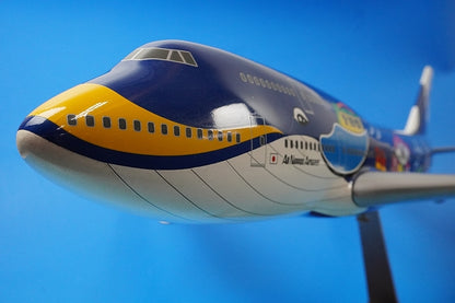 1:100 B747-400 ANA Marine Jumbo JA8963 PACMIN airplane model