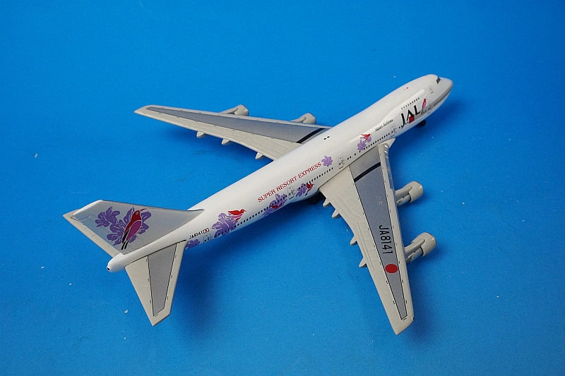 1:400 B747-200 JAL Resort Purple JA8141 Phoenix airplane model