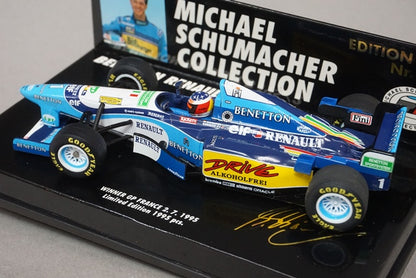 1:43 MINICHAMPS 510954318 Benetton Renault B195 French GP Winner M. Schumacher 1995 #1 MSC No.24