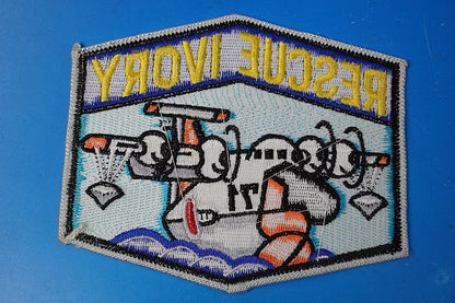 Patch JMSDF ShinMaywa US-1 RESCUE IVORY Rescue Flying Boat 71st Air Squadron Iwakuni Air Base without hook and loop