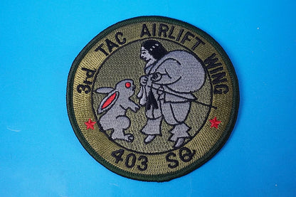Patch JASDF 3rd Transport Air Group, 403rd Squadron, Miho Air Base, “White Rabbit of Inaba” Low-Visibility, No Velcro