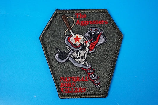 Patch JASDF AGR Aggressor NATURAL BORN KILLERS Cobra Skull without hook and loop