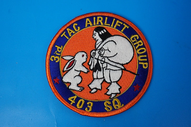 Patch JASDF 3rd Transport Wing 403rd Squadron Miho Air Base Inaba no Shirousagi High Visibility without hook and loop