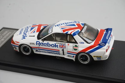 1:43 HPI 8606 Nissan Reebok Skyline GT-R JTC SUZUKA 1990 #1 model car