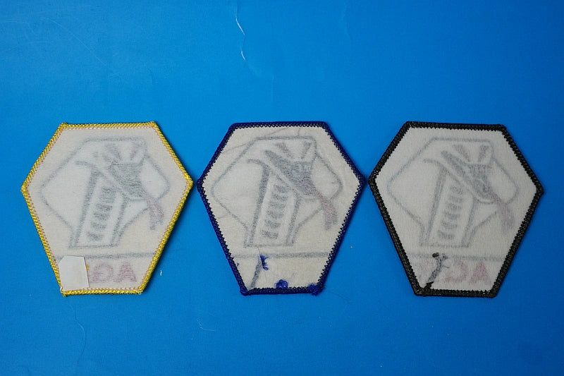 Patch JASDF Air Self-Defense Force AGR Flight Training Group Aggressor Komatsu Air Base Shoulder Patches (Assorted Colors) 3-Piece Set (No Velcro)