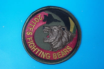 Patch JASDF 2nd Air Wing 201SQ Fighting Bear Brown Bear without hook and loop