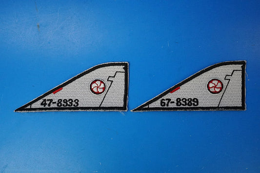 Patch JASDF Air Self-Defense Force F-4EJ Phantom II 305th Squadron #47-8333 #67-8389 Ume Group Vertical Tail Patch Set of 2 (No Velcro)