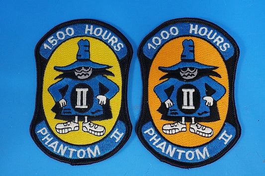 Patch JASDF F 4EJ Phantom II 1000 flight hours 1500 flight hours Spook High Visibility 2 piece set without hook and loop