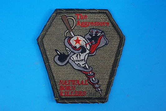 Patch JASDF Aggressor NATURAL BORN KILLERS Cobra Skull with hook and loop