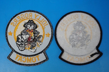 Patch USN TOMCAT VF-84 Jolly Rogers 2Set Different Color without hook and loop