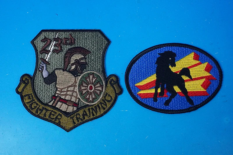 Patch JASDF Air Self-Defense Force Flight Training Squadron 23rd Squadron Nyutabaru Air Base Low Visibility Horse and Other 2 Types (Set of 2) No Velcro