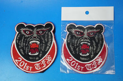 Patch JASDF Air Self-Defense Force F-15 201st Squadron “Higuma” 2-Piece Set (With and Without Velcro)