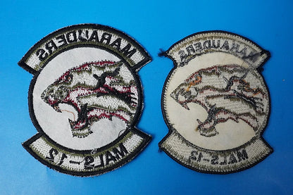 USMN United States Marine Corps MALS-12 Marauders High Visibility & Low Visibility (Set of 2) - No Velcro