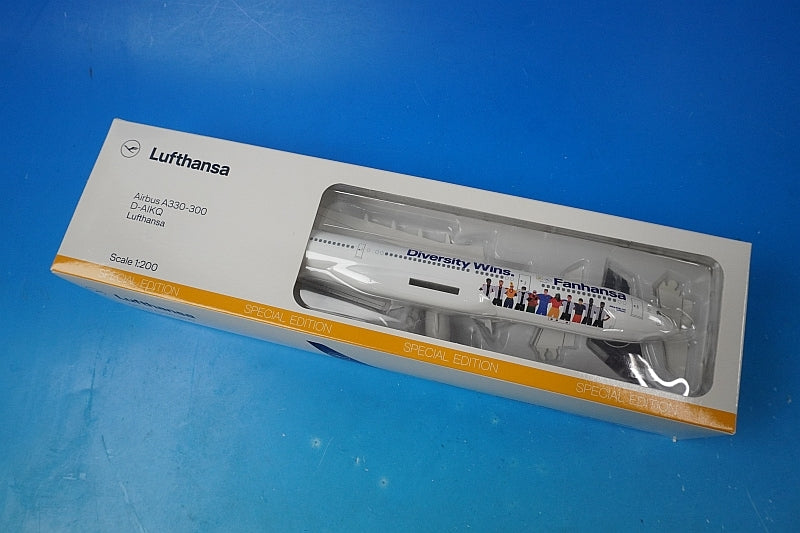 1:200 A330-300 Lufthansa Diversity Fanhansa D-AIKQ LW200DLH026 LIMOX airplane model